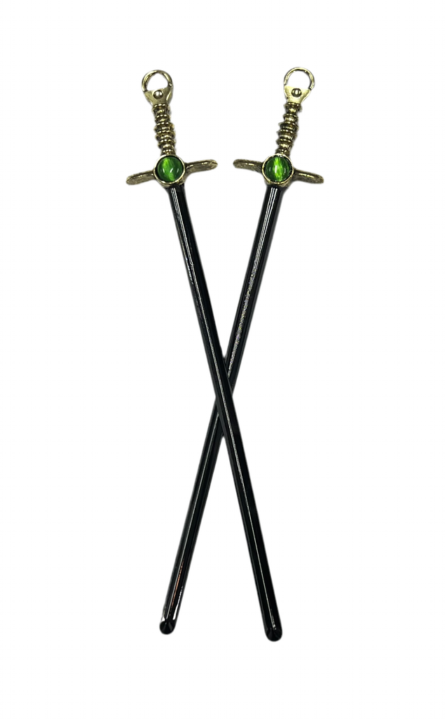 Gem Sword Hair Sticks, bun holders, one size fits all, come as a pair