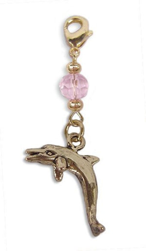 charm small gold dolphin 