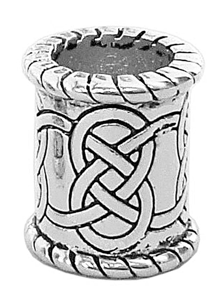 New! Celtic Strength Hair Bead - Silver Wide