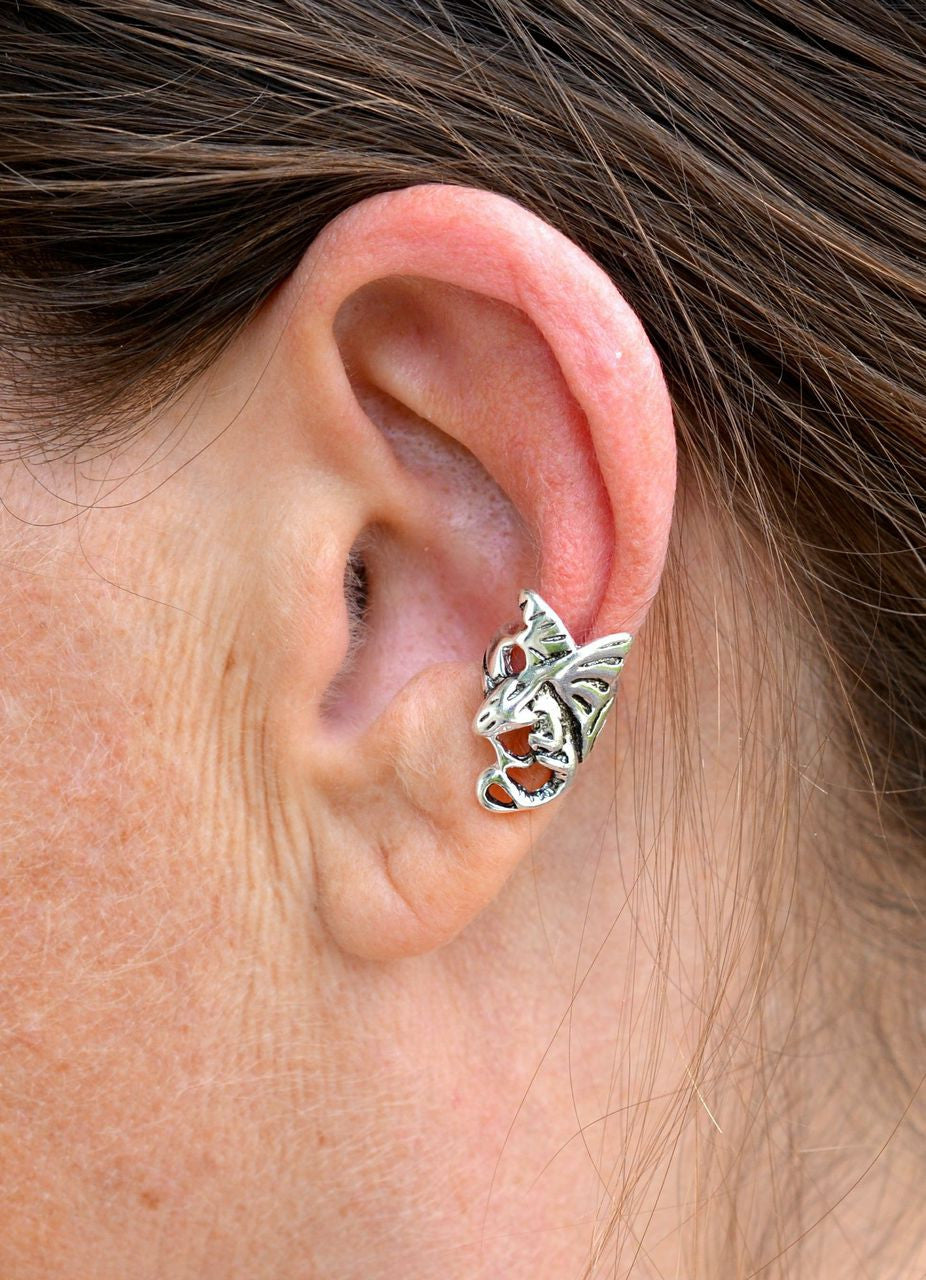 ear cuff dragon silver