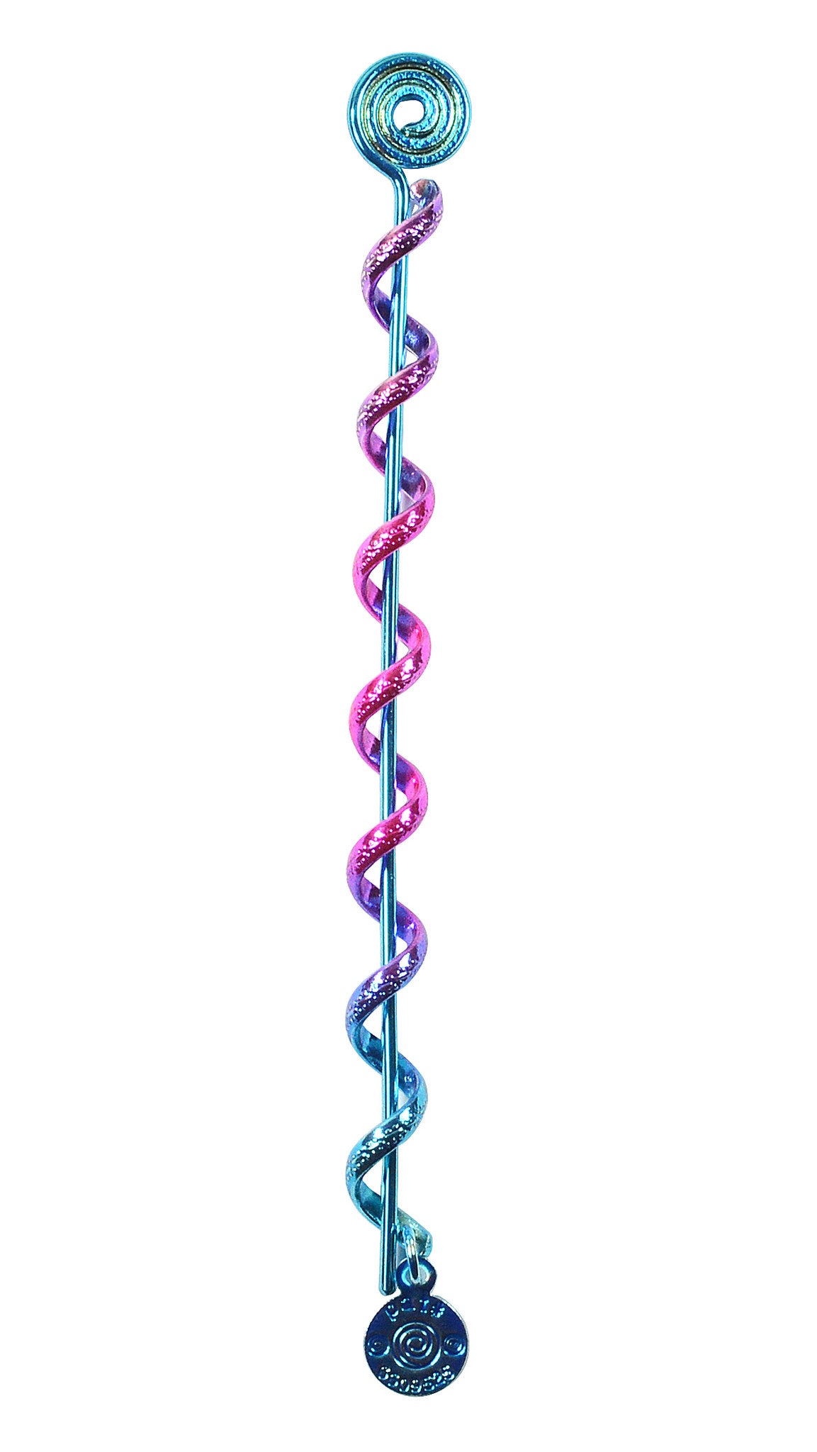 Hair Twister Blue Rainbow - 4" Mini Hair Wrap