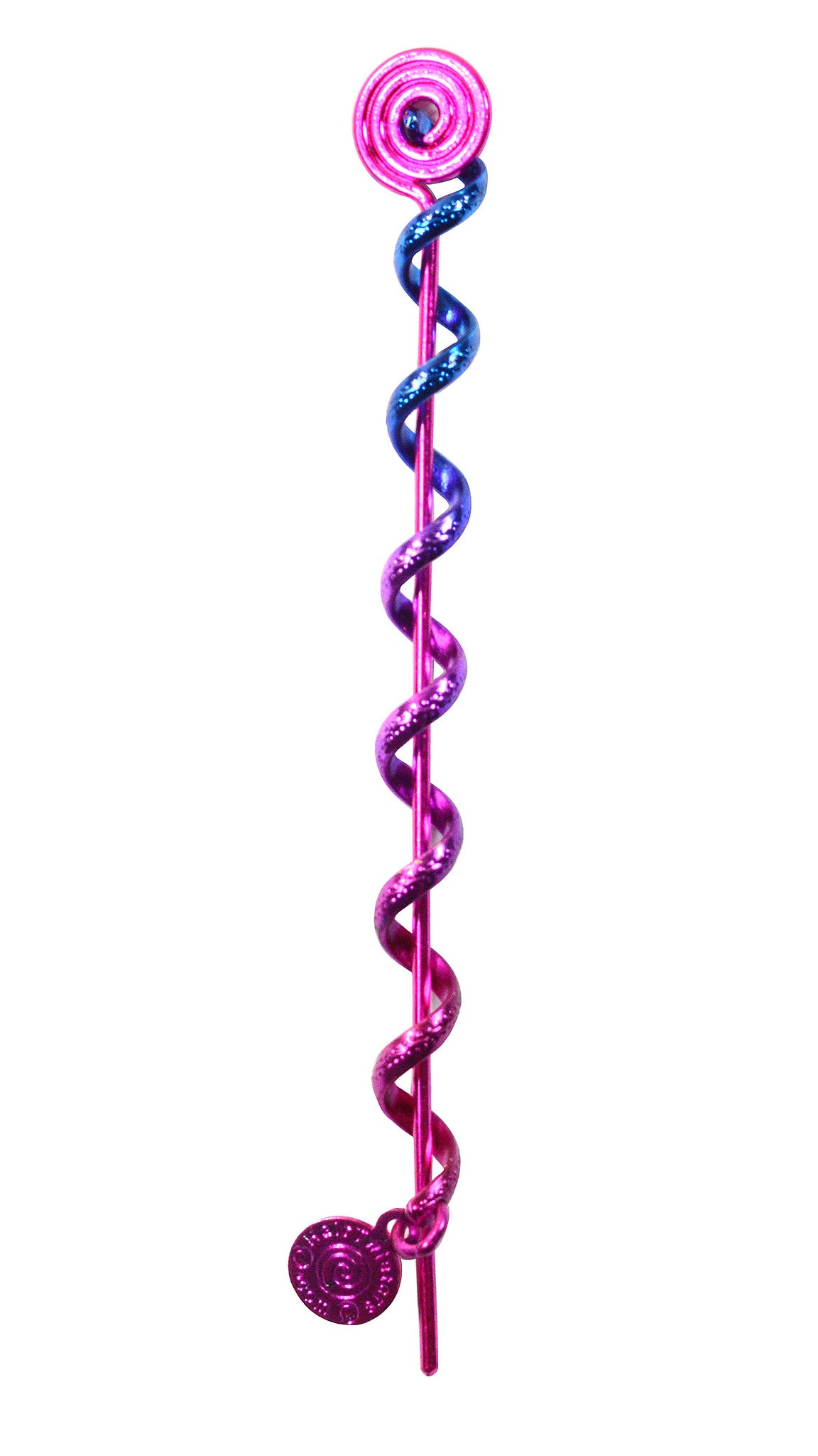 Hair Twister Pink Rainbow - 4" Mini Hair Wrap