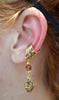 ear cuff with charm love heart gold