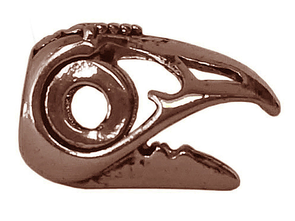 New! Raven's Skull Hair Bead - Copper