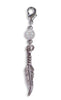 charm small silver feather