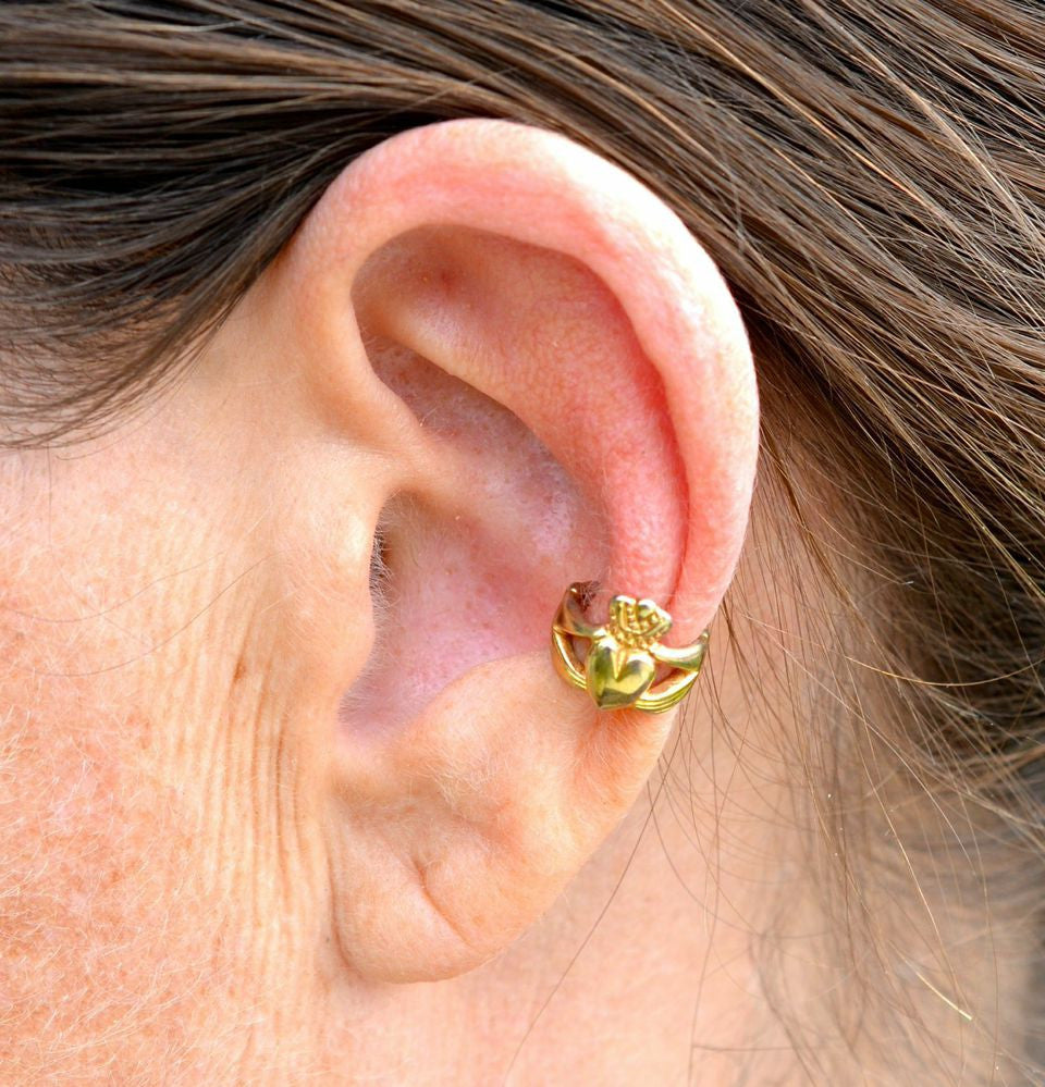 ear cuff claddagh gold