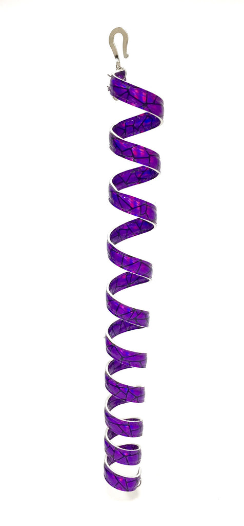 New! Ponytail Wrap Dark Purple Holographic Leather - 12