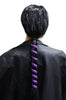 New! Ponytail Wrap Dark Purple Holographic Leather - 12