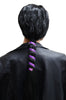 New! Ponytail Wrap Dark Purple Holographic Leather - 6