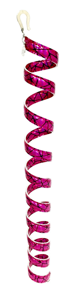 New! Ponytail Wrap Hot Pink Holographic Leather - 12