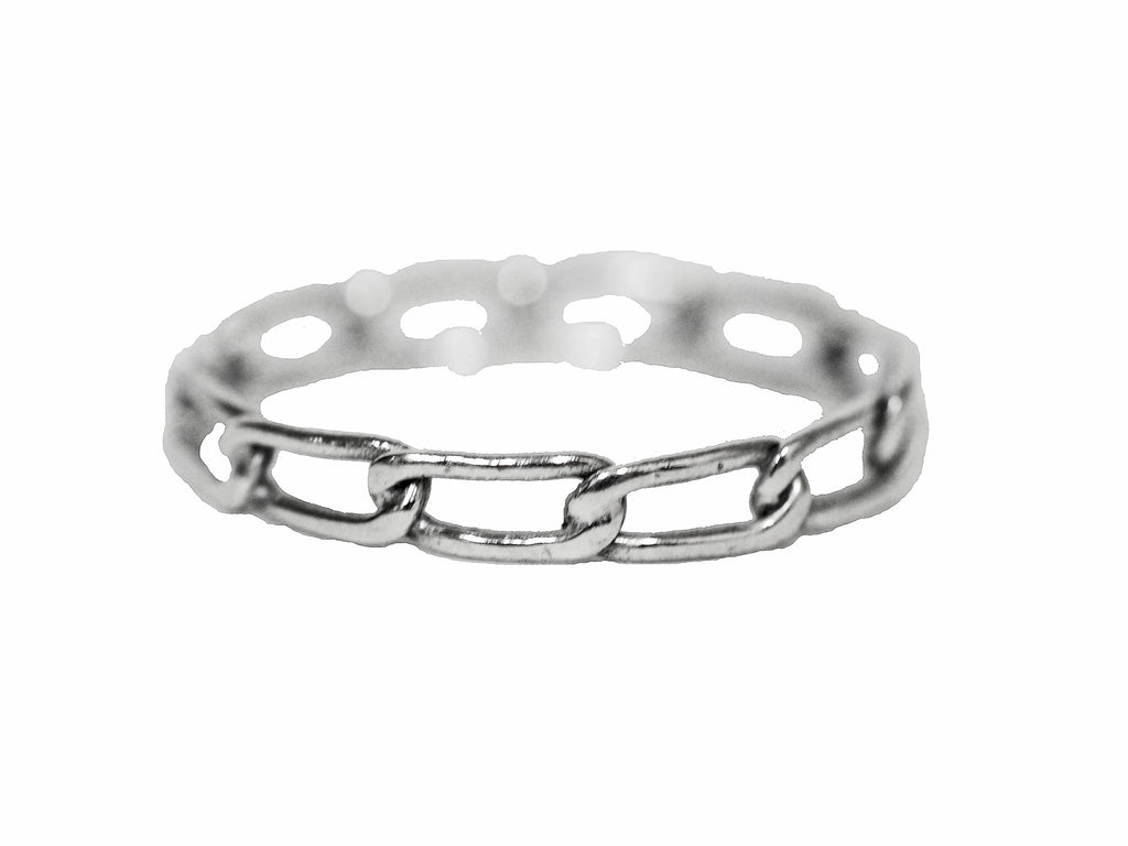 Chain Link Ring - Sterling Silver