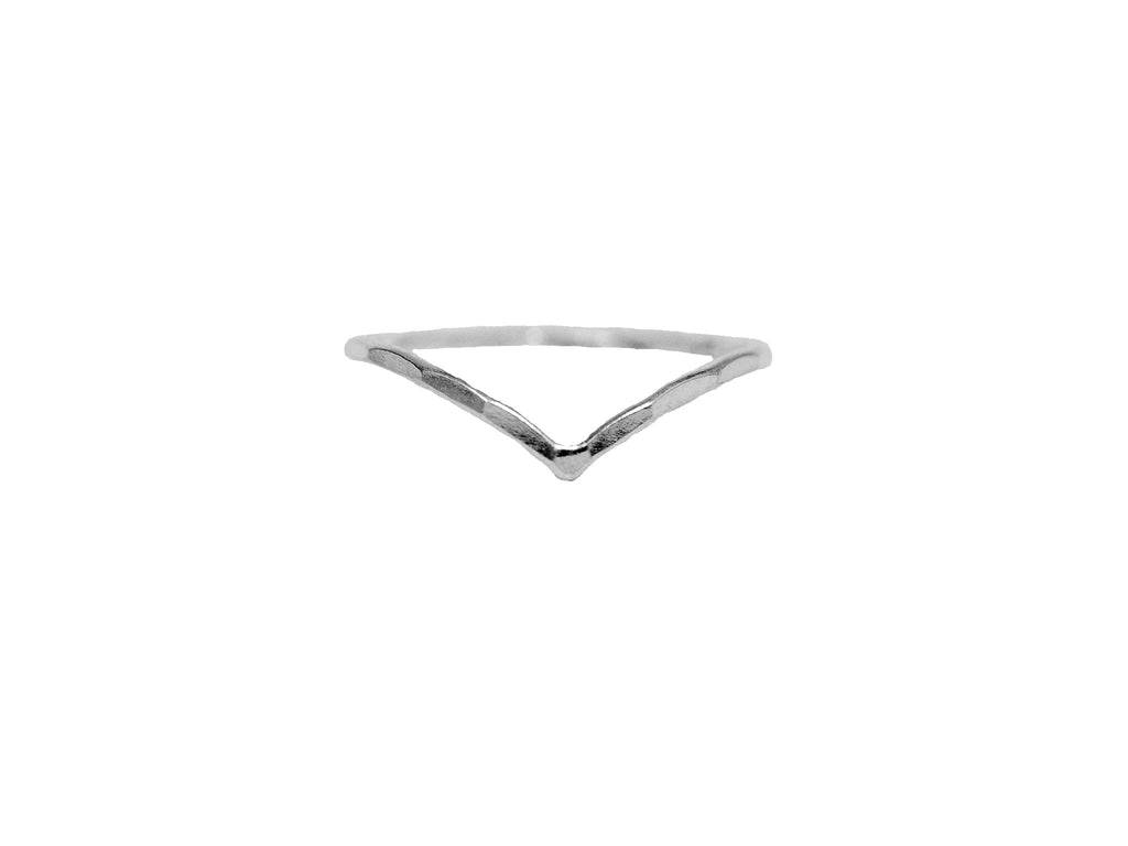 Hammered Point Ring - Sterling Silver