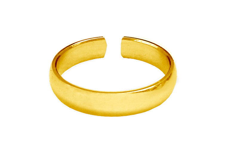 Plain Band Toe Ring - Gold