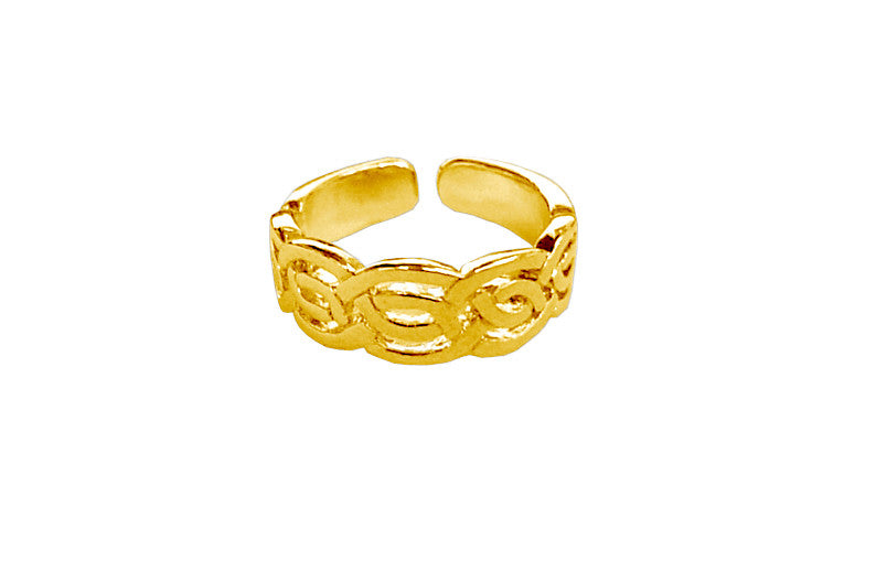 Celtic Woven Toe Ring - Gold