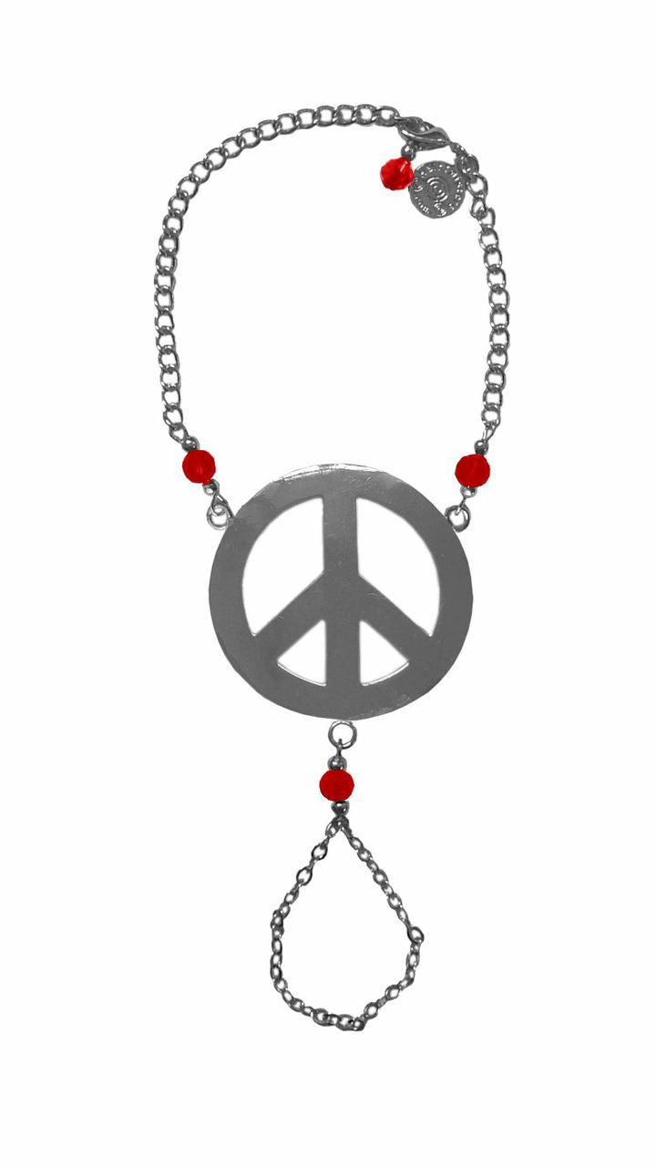 Finger Bracelet Silver - Peace