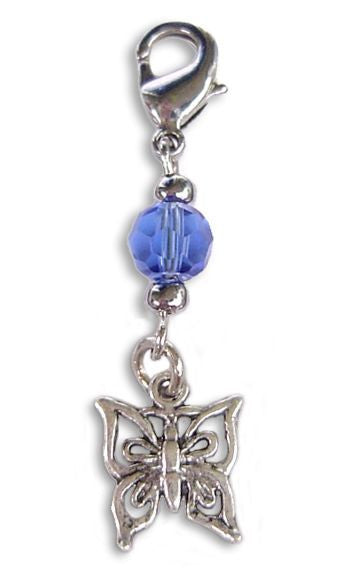 charm small silver butterfly