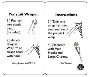 Hair Twisters - "How to Install Video" Motorcycle 6" Complete Biker Set (CST6-LBM)