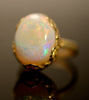 Medieval Metal - Ball of Fire Opal Ring, Angle Side View (R-BOFOR)
