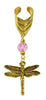Ear Cuff With Small Charm Dragonfly - Gold