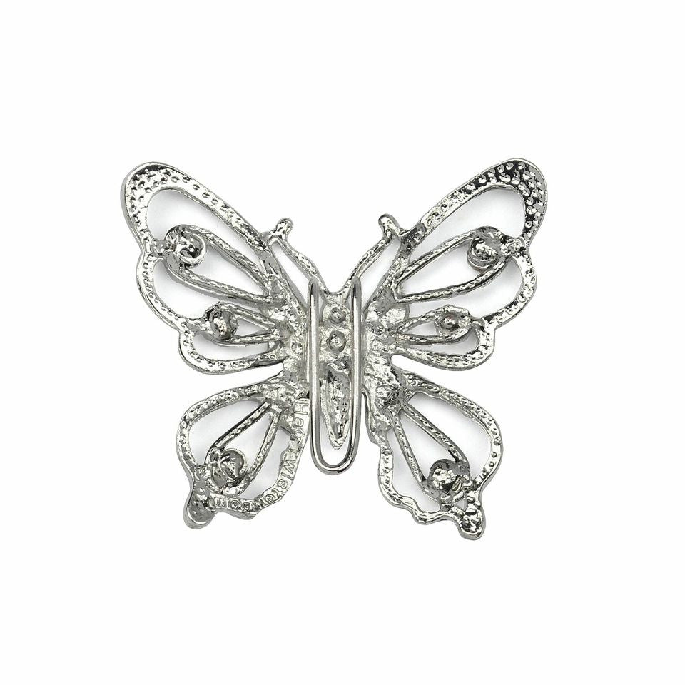 Hair Hook Diamond Butterfly - Silver, Ponytail Holder