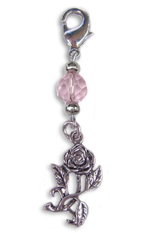 charm small silver rose