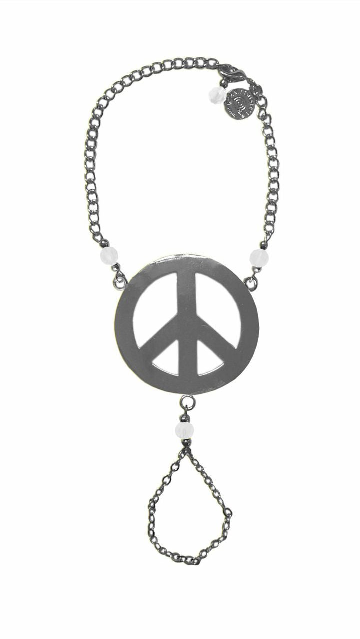 Finger Bracelet Silver - Peace