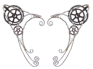 Steampunk Clock Elf Ear Cuff