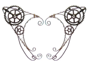 Steampunk Clock Elf Ear Cuff