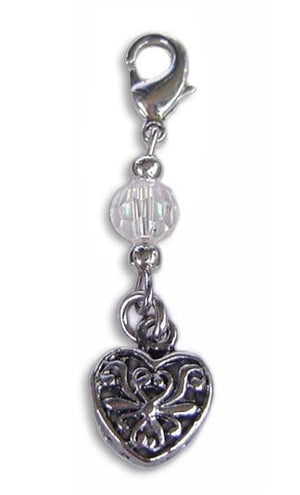 charm small silver heart