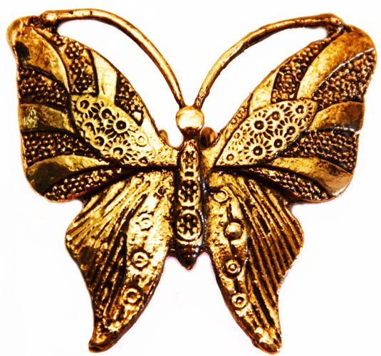 Hair Hook Butterfly - Gold Ponytail Holder