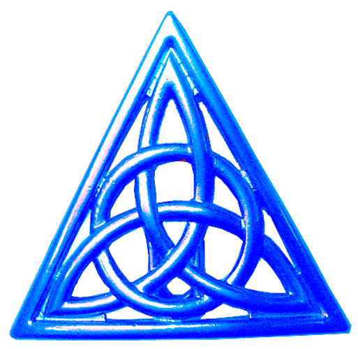 Hair Hook Celtic Triangle - Blue Ponytail Holder