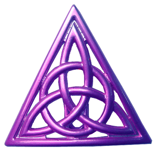 Hair Hook Celtic Triangle - Purple Ponytail Holder
