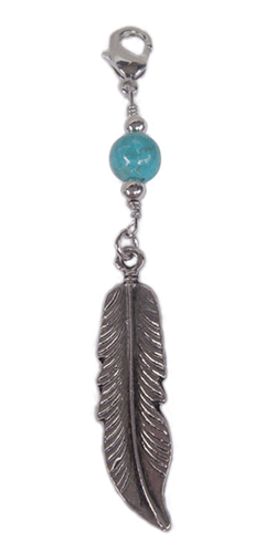 Charm Large Silver - Feather