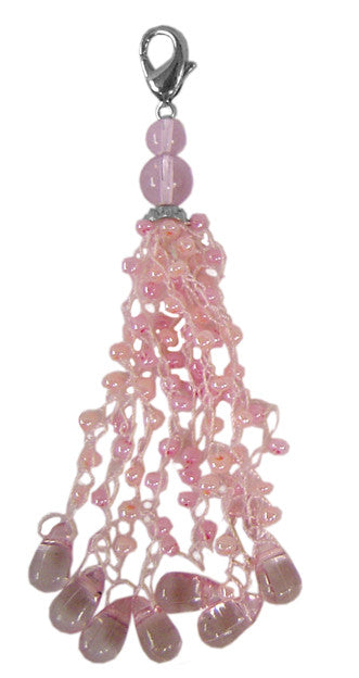 Charm Large Macrame yarn with Beads - Peach