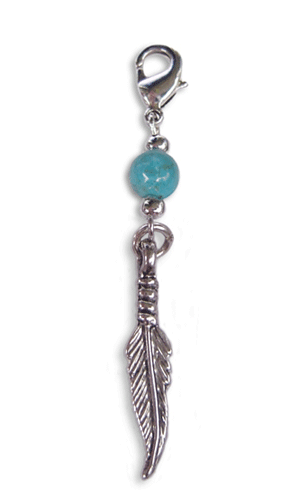 Charm Small Silver - Feather