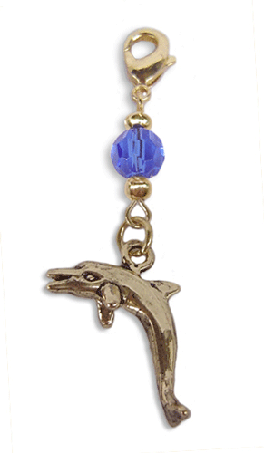 Charm Small Gold - Dolphin