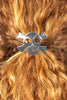 Hair Hook Skull and Cross Bones - Silver Ponytail Holder