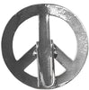 New Hair Hook Peace Sign - Silver Ponytail Holder