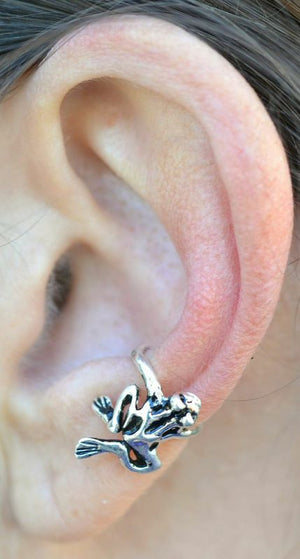 ear cuff frog silver