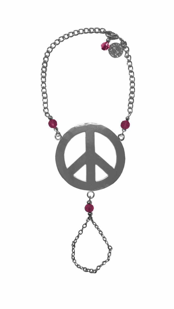 Finger Bracelet Silver - Peace